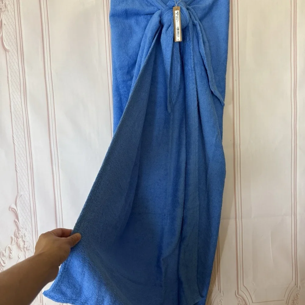 Skims Terry Cover Ups Tie Sarong Tide(Blue) Size XXS NWT Can Fit XS-M - Picture 9 of 10